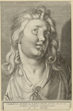 Kopf eines Engels mit langem Haar