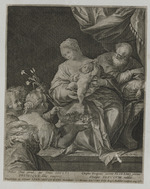 Die Heilige Familie mit zwei Engeln