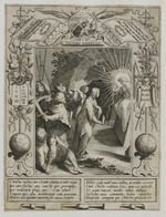 Ein Engel verkündet den drei Marien die Auferstehung Christi am leeren Grab