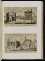 150. | 3. ––– [Vestigii] dell’arco di Settimo Severo. / 4. ––– [Vestigii] del Tempio di Faustina. | ––– ,, ––– [Aegid. Sadeler.]