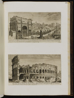 156. | 15. ––– [Vestigii] dell’ arco di Constantino. / 16. ––– [Vestigii] della parte di fuora dell’ Anfiteatro di Tito |  ––– ,, ––– [Aegid. Sadeler.]