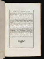 Text zum Stich "Der Morgenspaziergang", mit Vignette