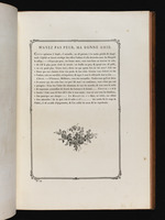 Text zum Stich "Haben Sie keine Angst, meine liebe Freundin", mit Vignette